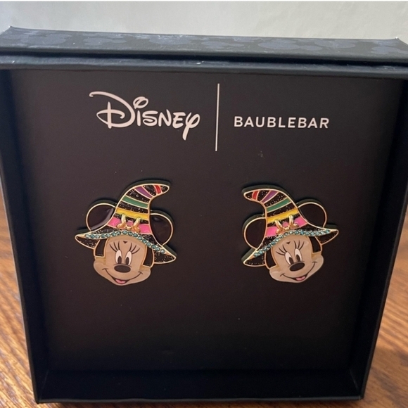 🔹️Disney 🔹️x baublebar Minnie Mouse Witch Costume Stud Earrings NIB - Picture 3 of 3